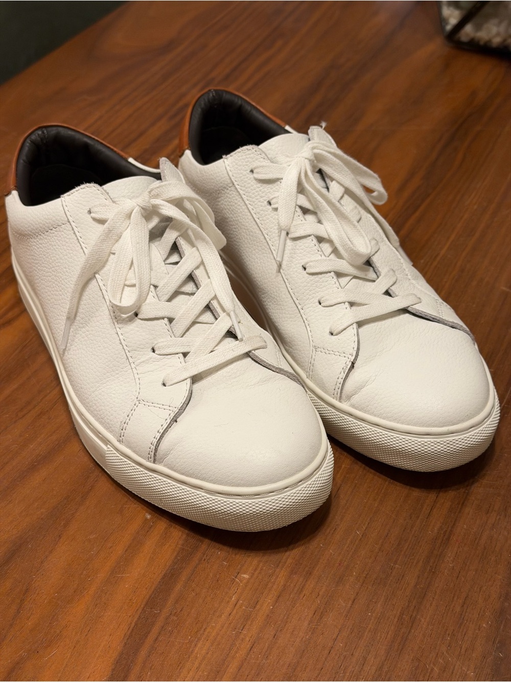 Vittorio Russo Men's Adan White Low-Top Leather Sneakers